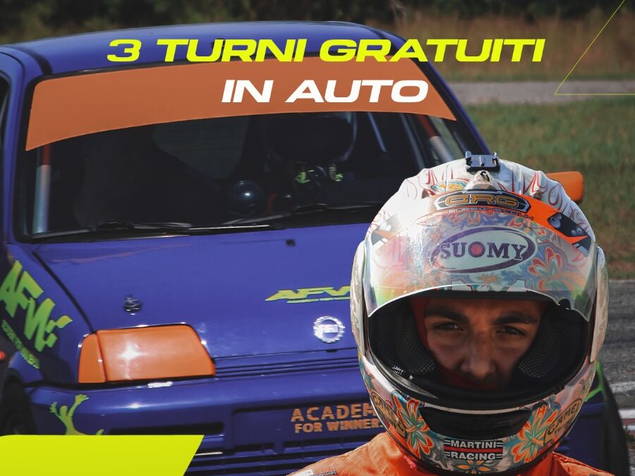 Andrea Gugliandolo completa i suoi primi test gratuiti in auto con Academy for Winners