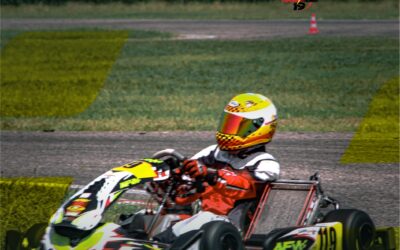 Samuele Giannini in pista a Sarno